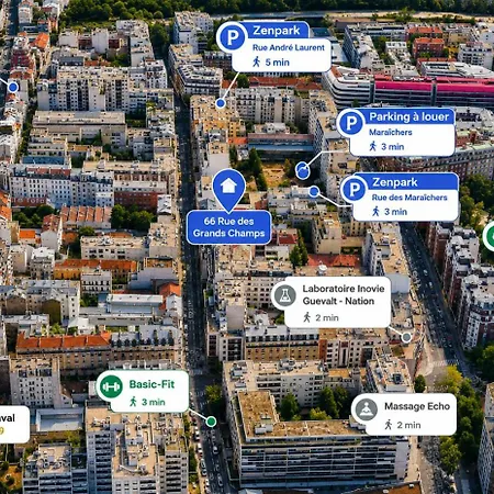 Moderne 20e Proche Du Métro Apartamento París